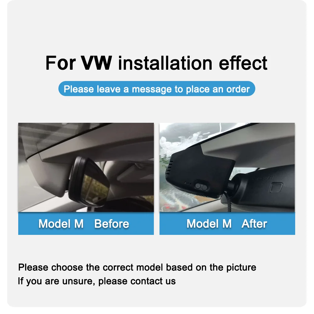 Car Dash Cam 4K HD Dash Cam For Volkswagen VW Tiguan mk2 Touran Tayron Passat B8 CC Dashcam WIFI Car Dvr DashCam APP Control