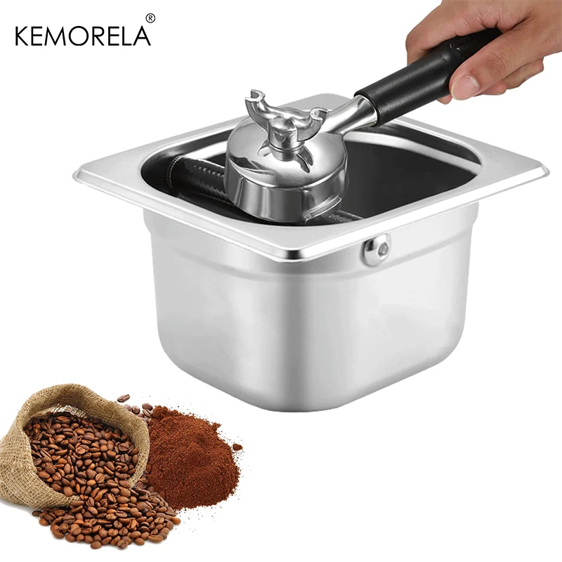 Coffee Knock Box Portable Container Bucket Grounds Waste Bin Stainless Steel 1PCS