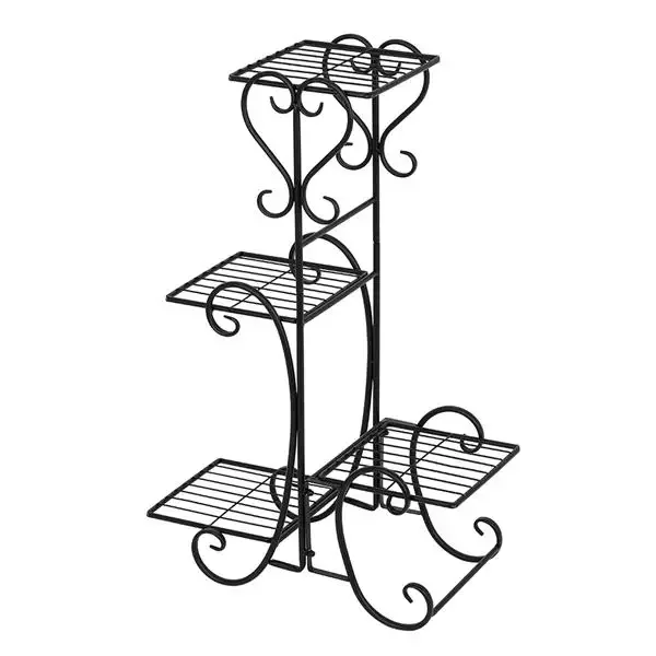 Elegant Black Garden Plant Shelf