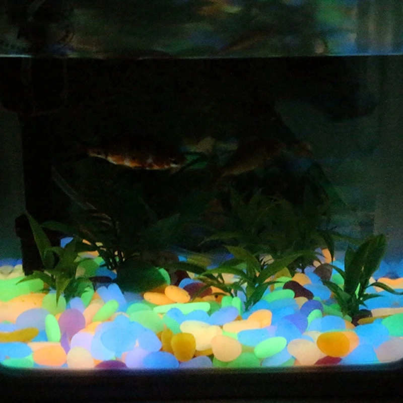 Aquarium Fish Tanks Garden Pebbles Glow Stones Rock for Walkways Garden Paths Patios Lawn Yard Decor Luminous Stones 300x glow stones decorative stones