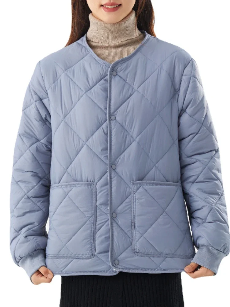 

Куртка женская однотонная, модная длинная парка с круглым вырезом, элегантная теплая верхняя одежда в Корейском стиле для поездок