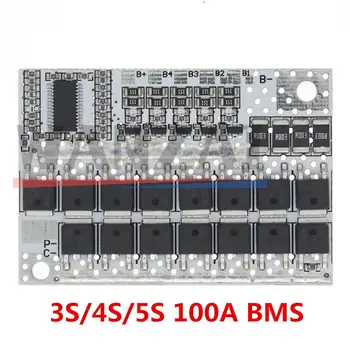 3S/4S/5S Bms 12V 16.8V 21V 3.7V 18V 100a Li-Ion Lmo Circuito di protezione della batteria al litio ternario Li-polimero Equilibrio di ricarica