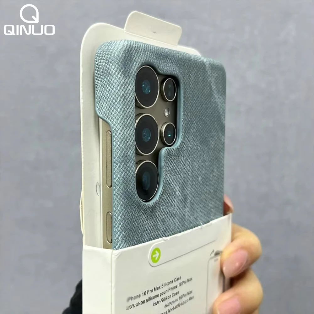 Washed Denim Matte Hard Phone Case - Frameless Cooling Design