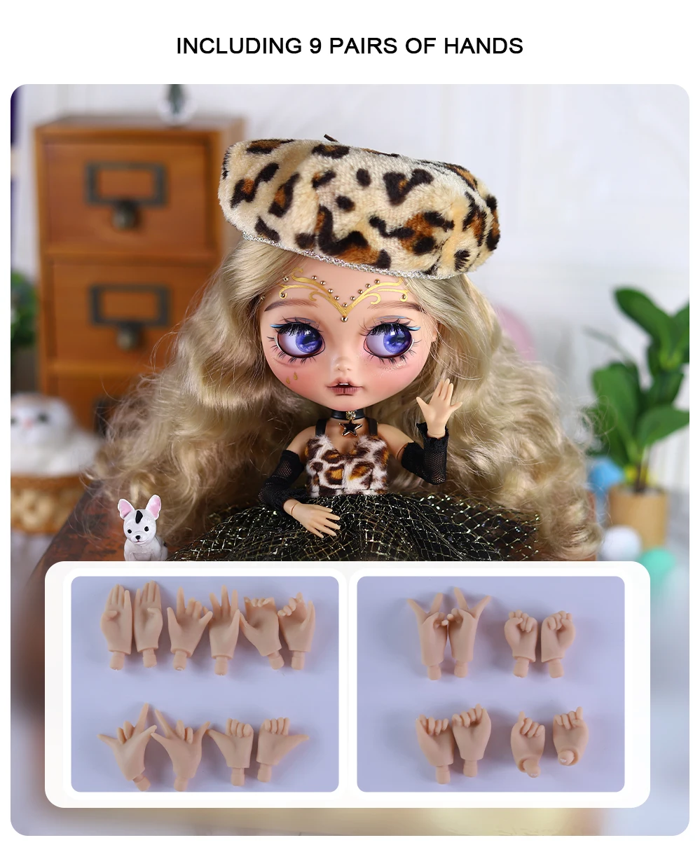 Jasmine – Premium Custom Neo Blythe Doll with Blonde Hair, Tan Skin & Matte Smiling Face 2