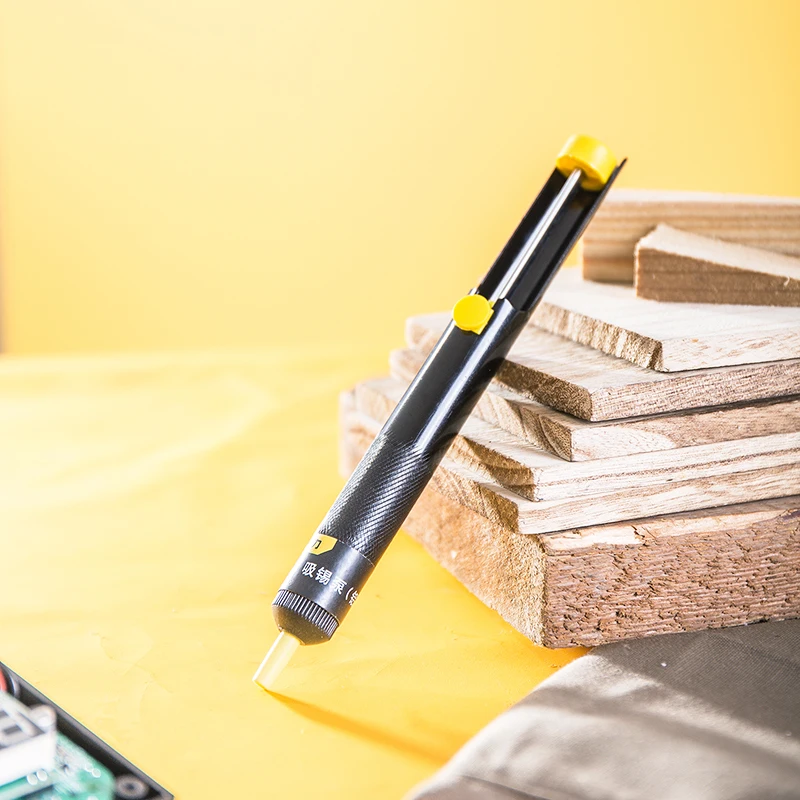 Deli Aluminum Metal Desoldering Pump Suction Tin Gun Soldering Sucker Pen Removal Vacuum Soldering Desolder Hand Welding Tools image 4