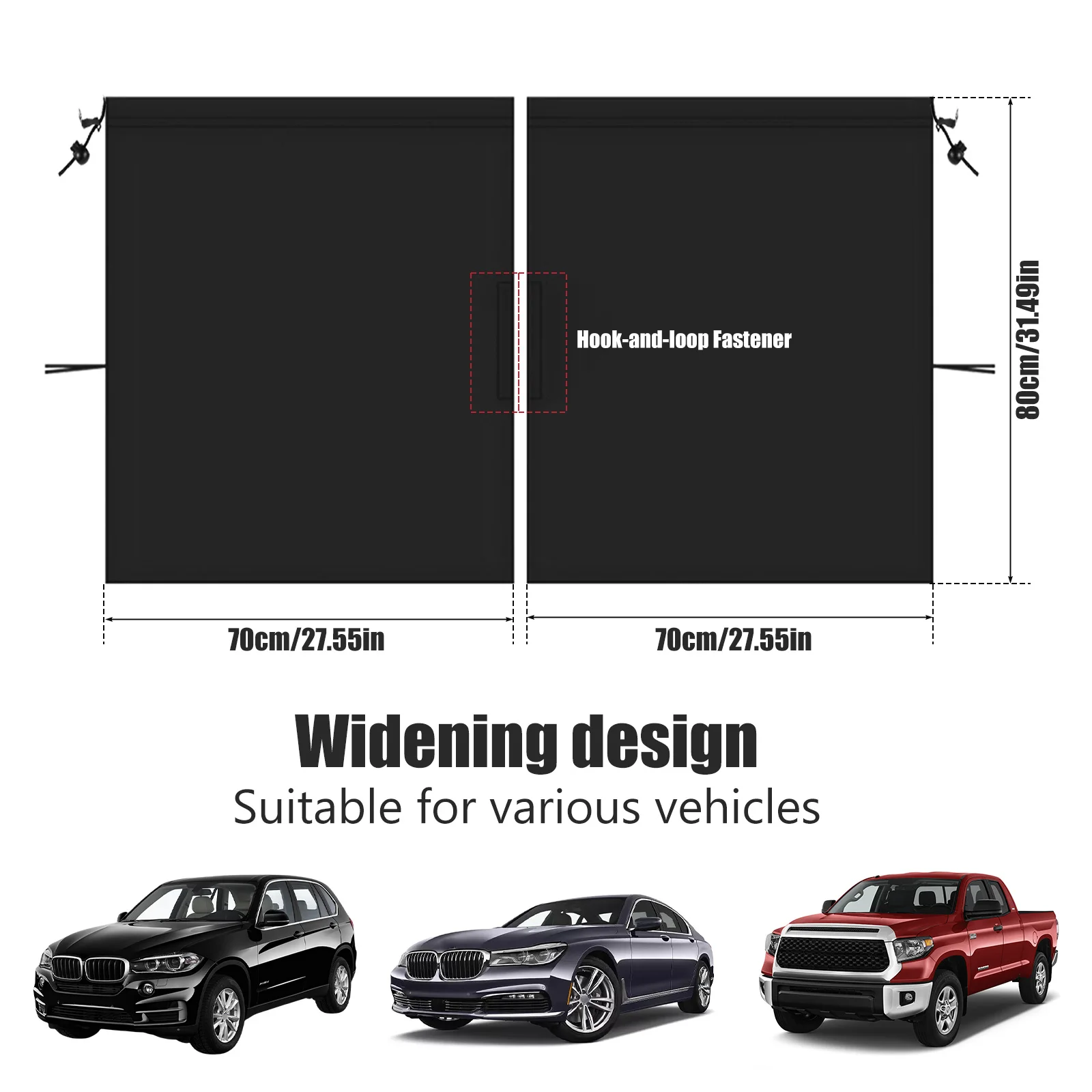 Car Window Curtains Universal Sun Shades - Blackout Auto Privacy Screens