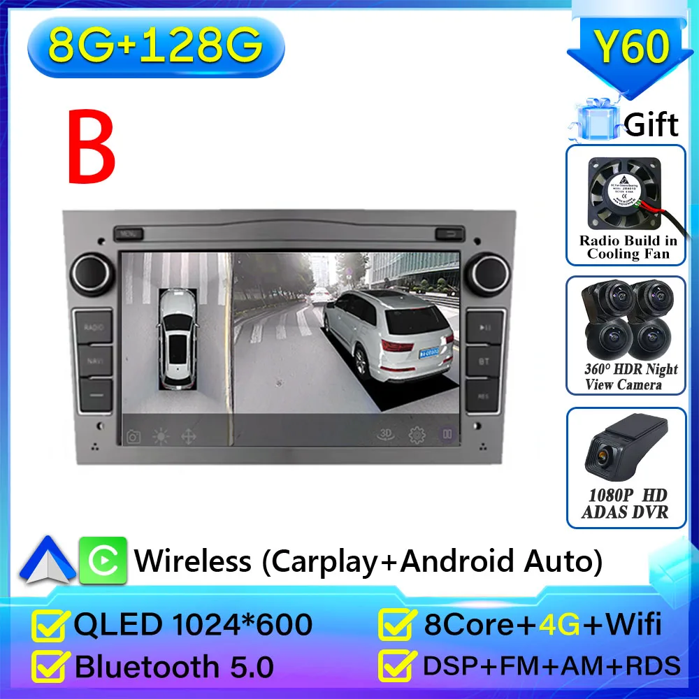 6G+128G 8Core GOHHDL Android 15 Car Radio for Opel Corsa Astra Antara