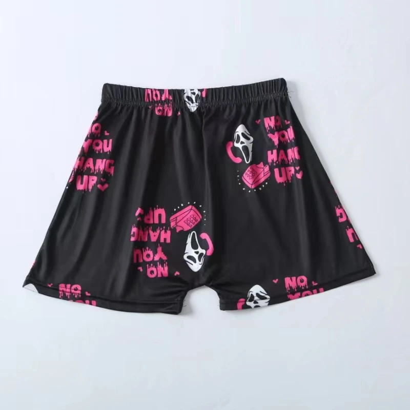 Sleep Shorts Women's Sleep Bottoms Boxers Shorts Pajamas Casual Sports Fitness Cartoon Halloween Print Soft Breathable Comfortable