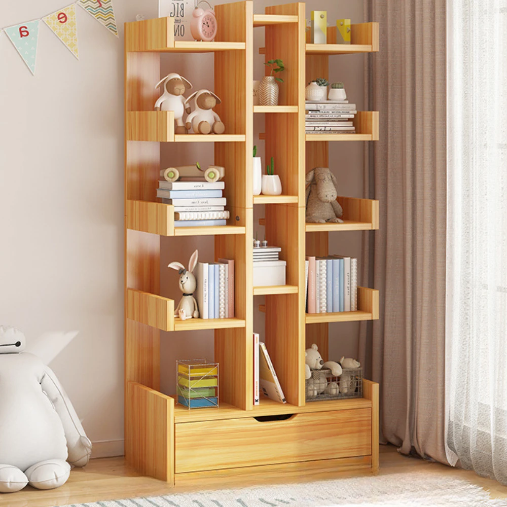 Storage rack book display stand Floor Standing Bookshelf Multi-storey Living Room Bookshelf Open Ended Display Cabinet Modern Simplicity Thickening Storage Rack