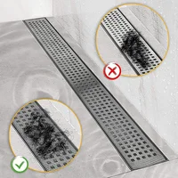 10/5m Cutable Shower Drain Hair Catcher Self-Adhesive Floor Drain Stickers Disposable Mesh Sink Strainer Filter For Bathroom 2