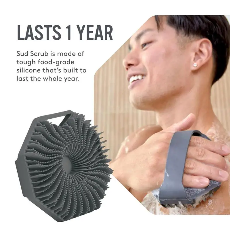 

Силиконовая щетка с настенным креплением, серая Удобная Массажная щетка, не позволяющая создавать интимные отверстия для подвешивания, легко сидеть