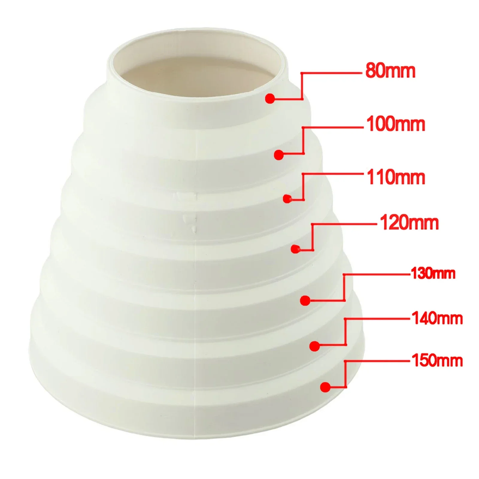 Duct Pipe Connector Duct Reducer Extractor Fan Pipe Connector For 80mm 100mm 110mm 120mm 130mm 140mm 150mm Direct Connection Exhaust Fans Parts