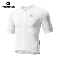 ROCKBROS Summer Cycling Jersey Short Sleeve Shirt Lightweight Reflective High Elastic Breathable Jersey Men MTB Cycling Clothing 1