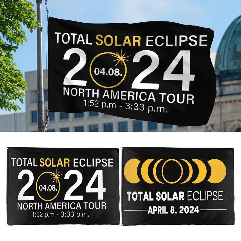 

Баннер на солнечной батарее Eclipse 3x5 футов, наружные флаги, знак двора, наружный знак на солнечной батарее, баннеры на солнечное затмение, устойчивые к выцветанию аксессуары