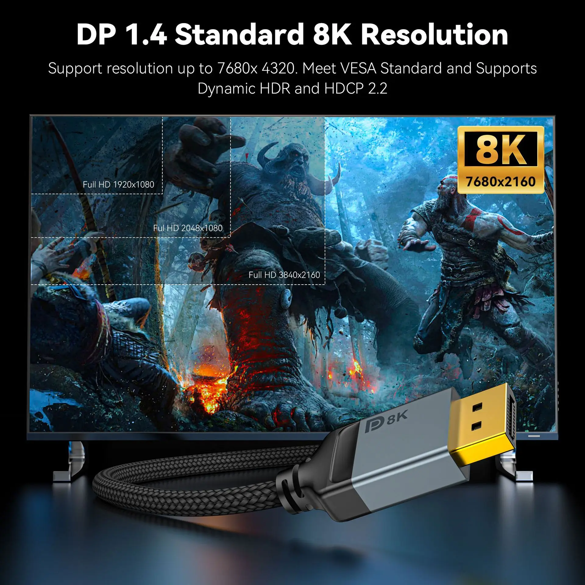 UGREEN Cavo HDMI a DisplayPort 4K 60Hz Adattatore USB A Ricarica Alluminio Compatibile con Xbox PS5 4 Steam Deck Switch Mac Lettore Monitor 2M