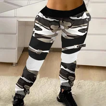  Women Casual Elastic Button Long Pants 2021 Spring Autumn Fashion Cargo Pant Sweatpant Overall Vintage Patchwork Trousers Jogger 