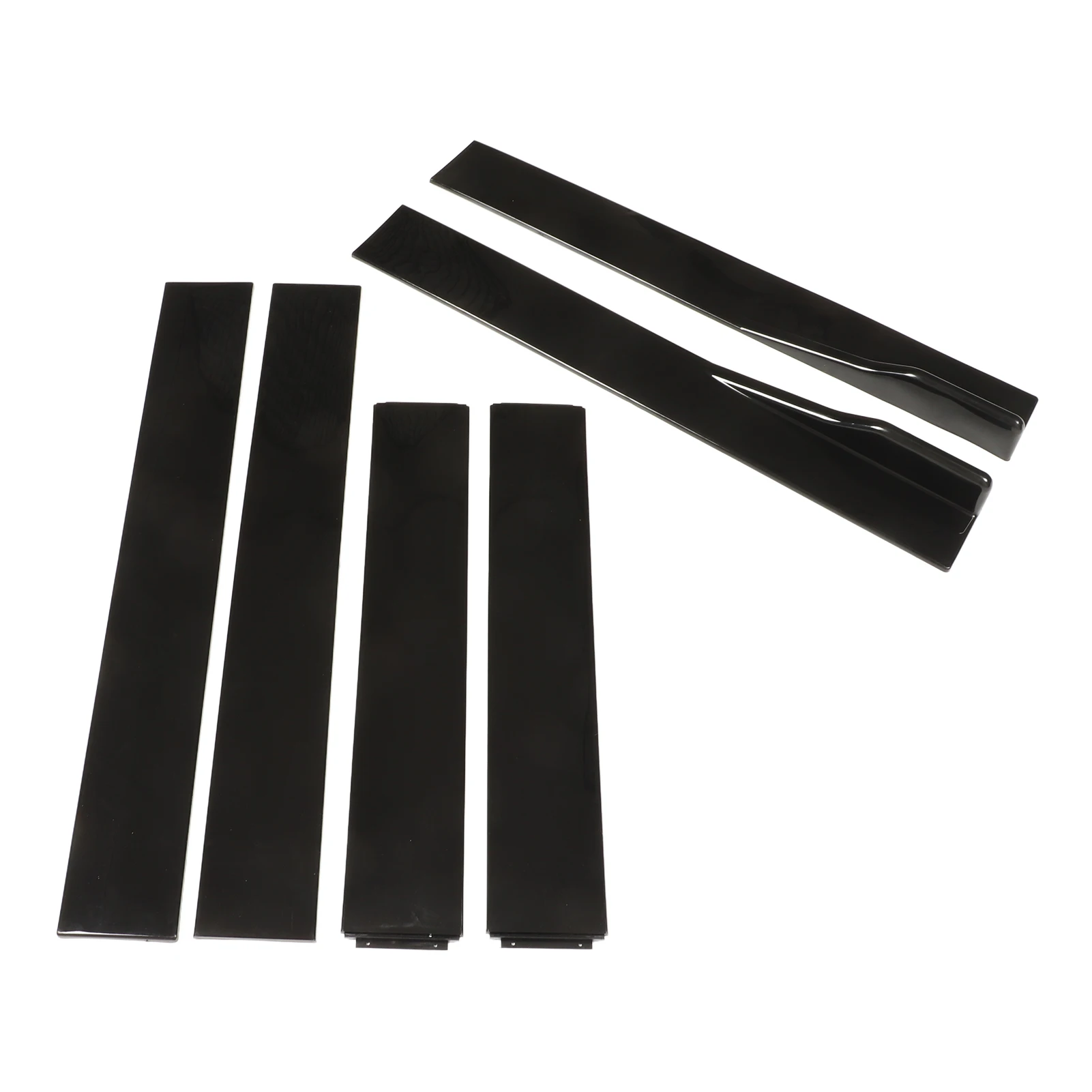 Auto-Seitenschweller, 2,2 m, glänzend schwarz, Rocker-Panel, Außenseite, untere Seite, untere Linie, Verlängerungen, Splitter-Lippen-Diffusoren – Detail 7