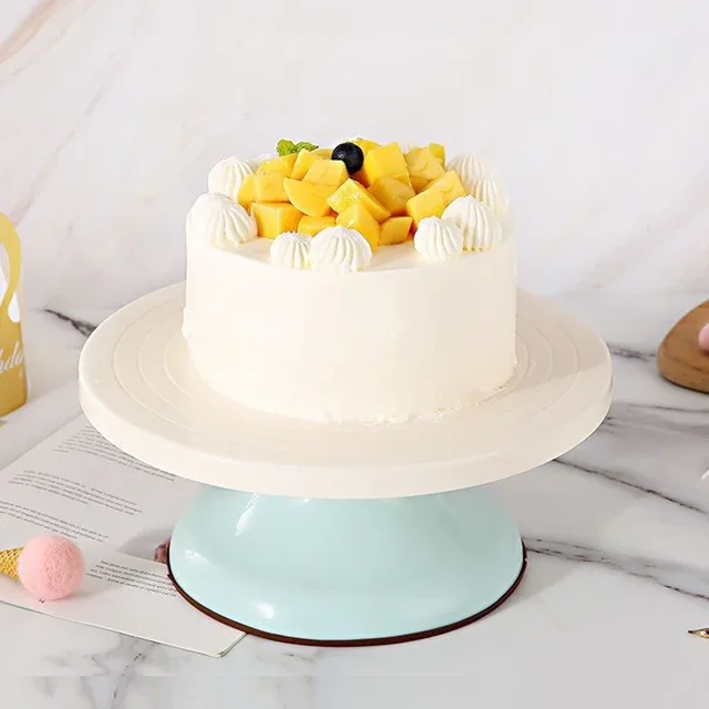 Plastic Cake Turntable Rotating Round Cake Stand Anti-slip Wear-resistant Cake Decorating Turntable Kitchen Baking Accessories
