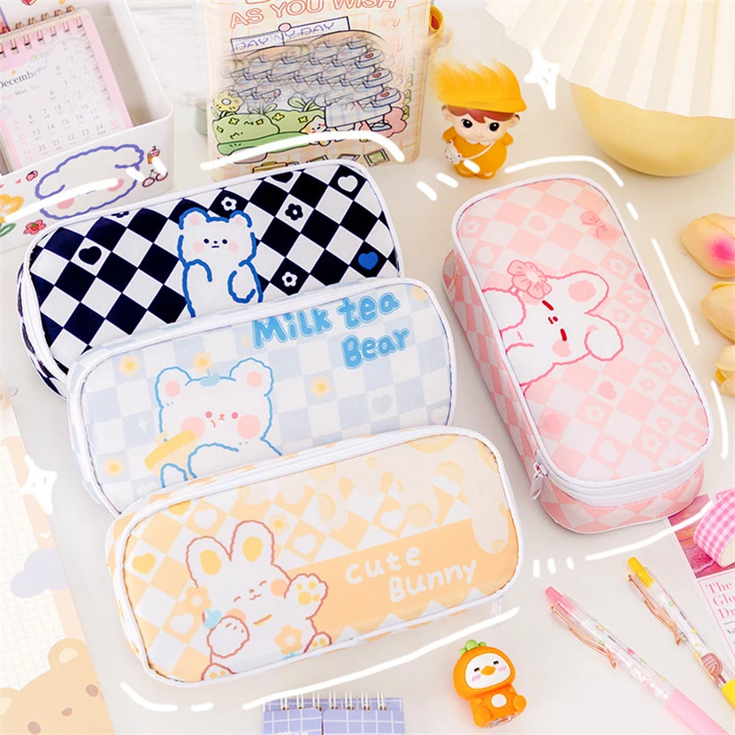 Pencil Case Lapiceras Estuche Escolar Rabbit Pencil Box Cute Pouch Pen Case  Japanese School Stationery Aesthetic Kawai Kalemlik