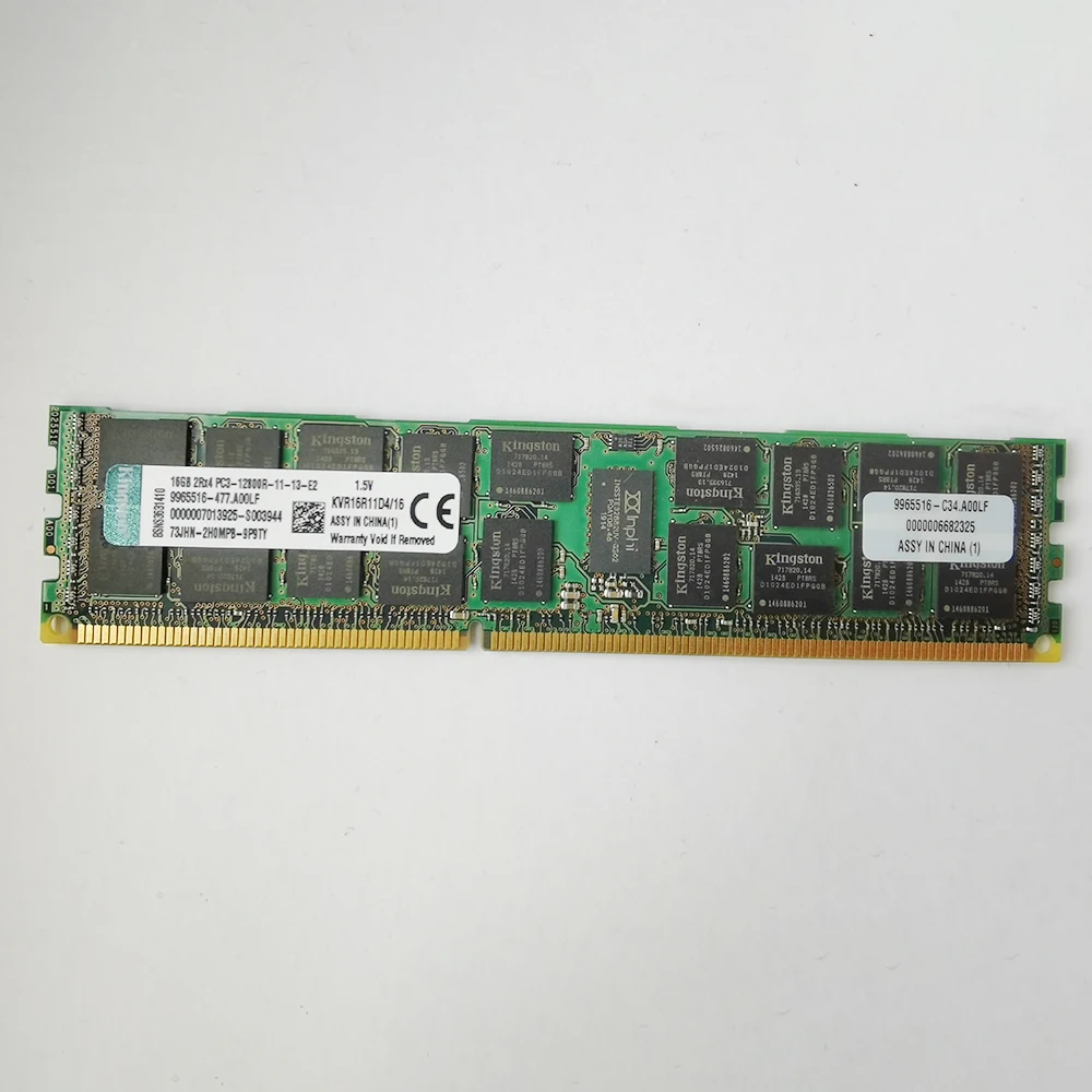 KVR16R11D4/16 For Kingston RAM 16GB DDR3 1600MHz ECC REG 2RX4 PC3 ...