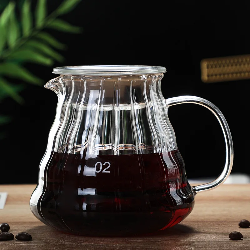 300ml/500ml/700ml Glass Hand-brewed Coffee Pot Cloud Pot Household Coffee Tool Reusable Heat Resistant Teapot coffee pot