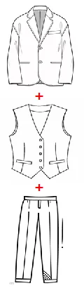 Made Fabric Suits 3 Piece