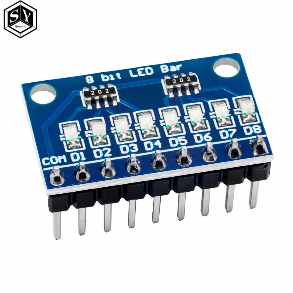 3.3v 5v 8 Bit Blue / Red Common Anode / Cathode Led Indicator Module Diy  Kit For Arduino Nano Uno Raspberry Pi 4 Nodemcu V3 - Integrated Circuits -  AliExpress