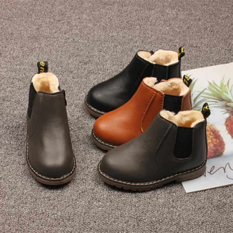 Children Snow Boot Solid Cotton Boot for Boy Casual Sneaker for Boy Kid Shoe for Girl Ботинки Для Девочки Chaussure Enfant Fille
