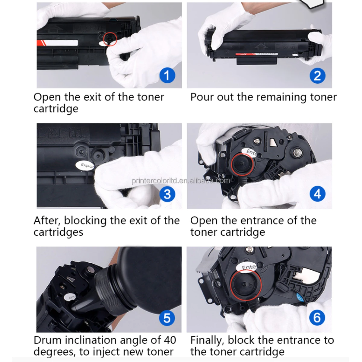 Description Picture 4 of item100G Ink Toner Powder Dust Reset Refill Kits for Lexmark  MS622  MX321 MX421 MX521MS421 MS421dn DN DW DE ADN ADW ADHE ADE MFP