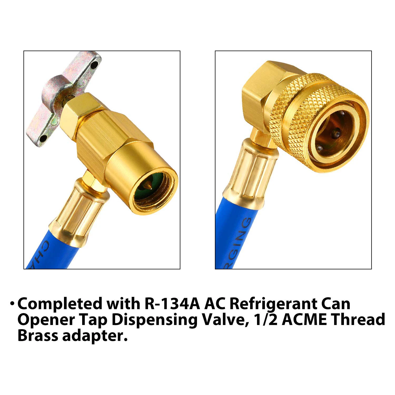 R134a Air Conditioning Freon Recharge Hose Measuring Gauge Set Car Air Conditioner Refrigerant Filler AC Tube Tool Accessories air conditioning refrigerant filler