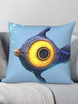 Квадратный чехол для подушки с логотипом Subnautica, полиэстеровый льняной бархатный чехол с принтом на молнии, декоративный чехол для подушки, ...