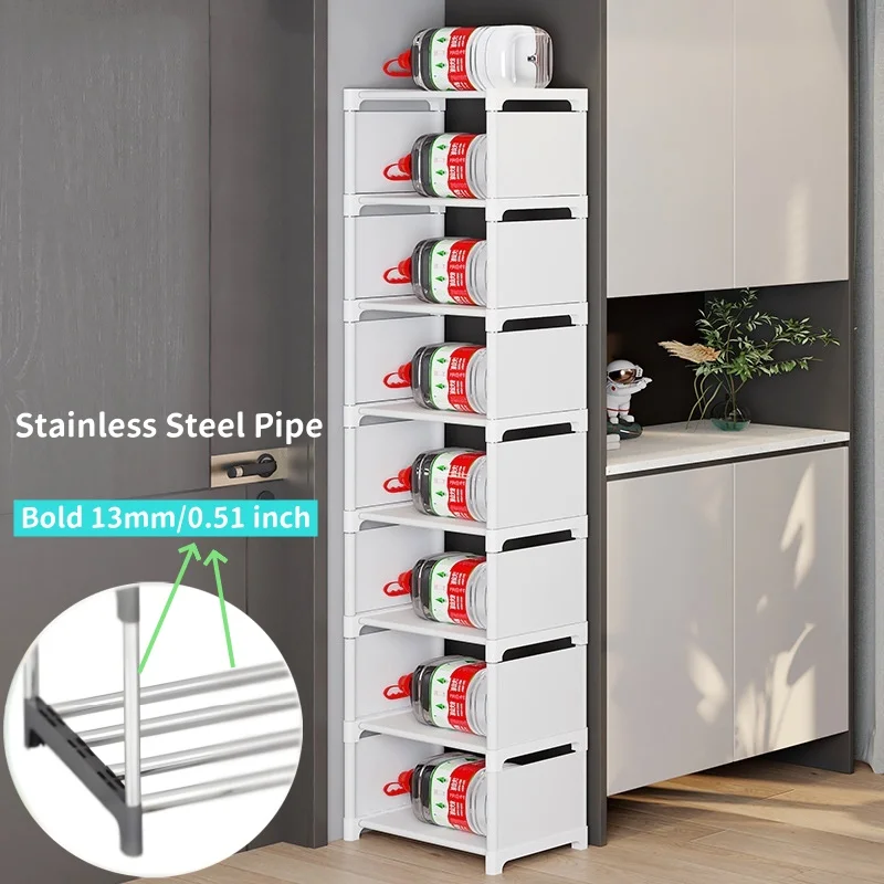Large-Capacity Multilayer Shoe Rack, Easy Assembly Metal Frame & Fabric Interlayer Storage Shelf for Entryway Hallway, Organizer 4