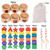 Children's Wooden Magnetic Color Shape Classification Cup Geometric Cognition Fishing Game Early Education Educational Toys 6