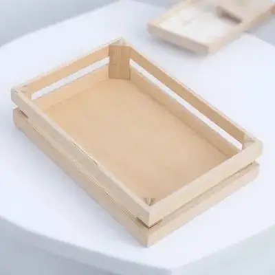 간단한 목재 보관함 휴대용 컴팩트 디자인으로 집에서 잡지, 종이, 화장품, 사무용품 정리에 적합합니다.
