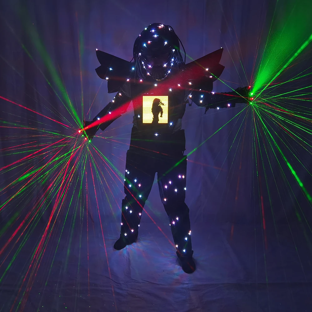 Acheter LED Robot Costume Lumineux David Guetta Costume De Robot