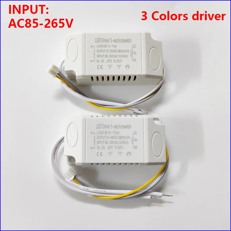 Led Ceiling Light LED Driver 3color Adapter For LED Lighting Non-Isolating  Transformer Replacement Acheter à LED Driver 3 color For LED Lighting AC180-265V Non-Isolating Trans