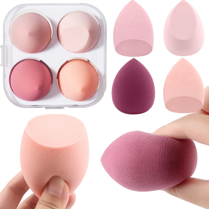 

4pcs Beauty Egg Makeup Cosmetic Puff Dry and Wet Sponge Cushion Foundation Powder Sponge Beauty Tool Make Up Accessories Tools
