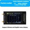 Nanovna F V2 50KHz-3GHz Vector Network Analyzer HF VHF UHF VNA 4.3 Touchscreen 5000mAh High Precision Antenna Analyzer 5000mAh 5