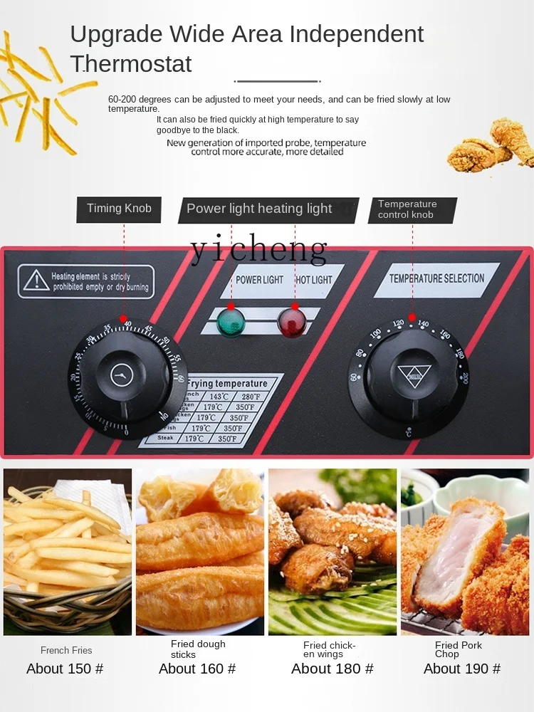 XL Commercial Electric Fryer Single and Double Cylinder Large Capacity Fried Potato Fryer Fried Chicken Equipment Fried Machine 3