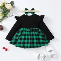 Winter  Newborn Infant Baby Girl Dress Lace Ruffle Sleeve Flower Girl Dress  Ribbed  Romper  Princess  Party Dresses 0-18 Months 4