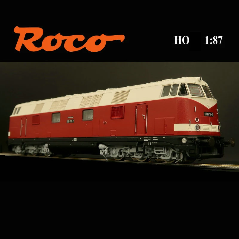 ROCO Train Model 1:87 HO BR118 Internal Combustion Digital Sound Effect DR Fourth Generation Red Electric Toy Train