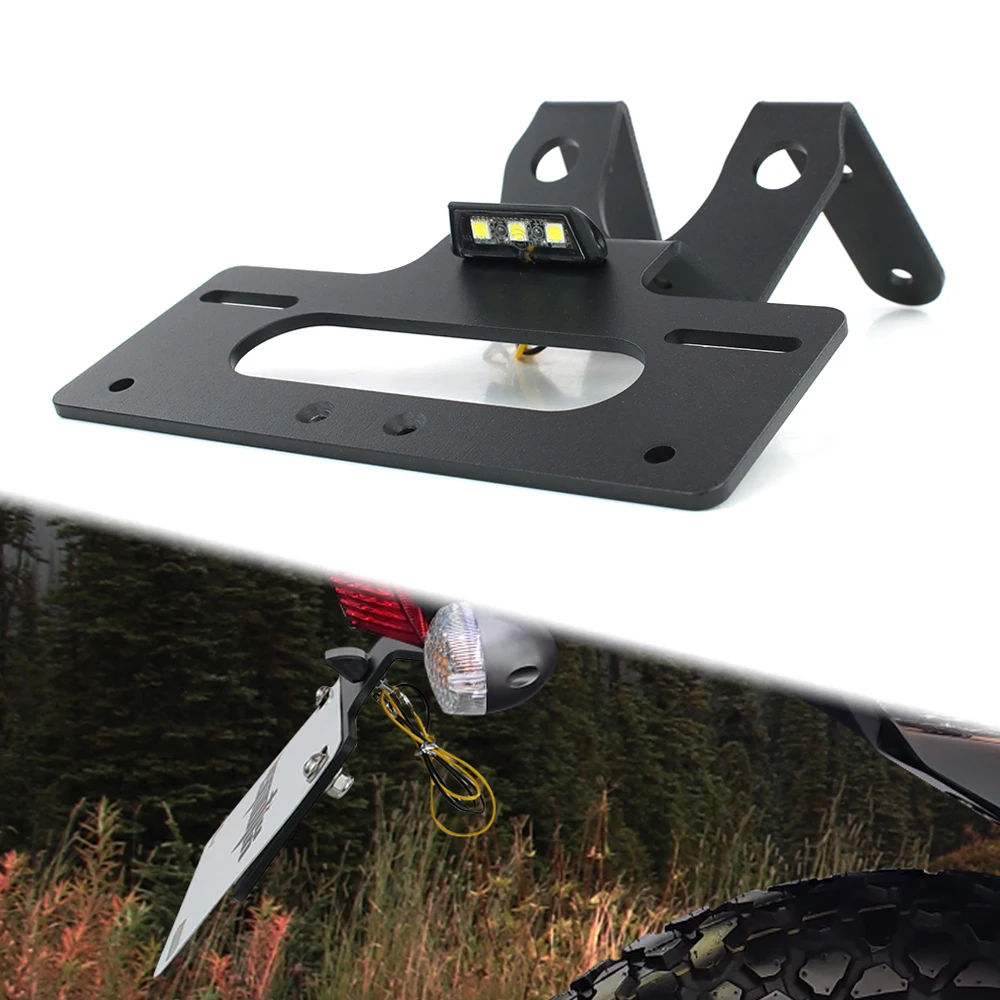 

Motorcycle License Plate Holder Fit For KAWASAKI KLR650 2022 2023 2024 Rear Tail Tidy Fender Eliminator Registration Bracket