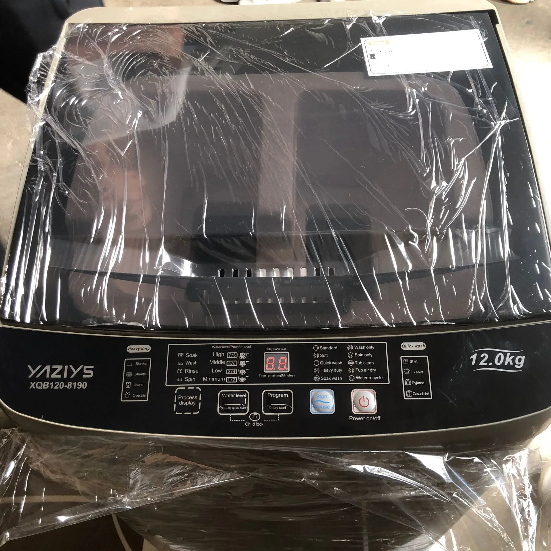 Fully 12kg Automatic Single Tube Top Loader Portable Washing Machine with Dryer Large 7kg 8kg Wash Cloth10kg15kg 20kg 4