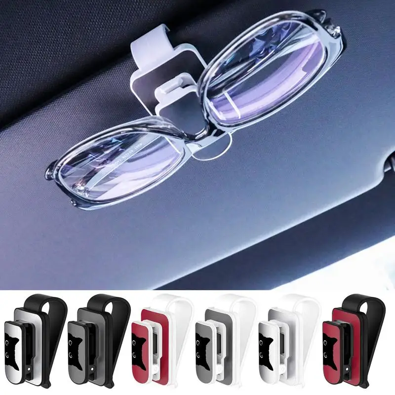 

Universal Car Auto Sun Visor Eyeglass Hanger Clip Leather Metal Holder Magnetic Multi-Function Automobile Accessories Storage