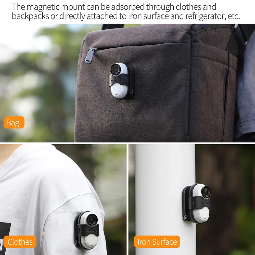 Supporto Magnetico Al Collo Per Insta360 GO 3S/GO3 - Ciondolo Per Riprese In Prima Persona, Regolabile, Con Distanziatori Per Angolo