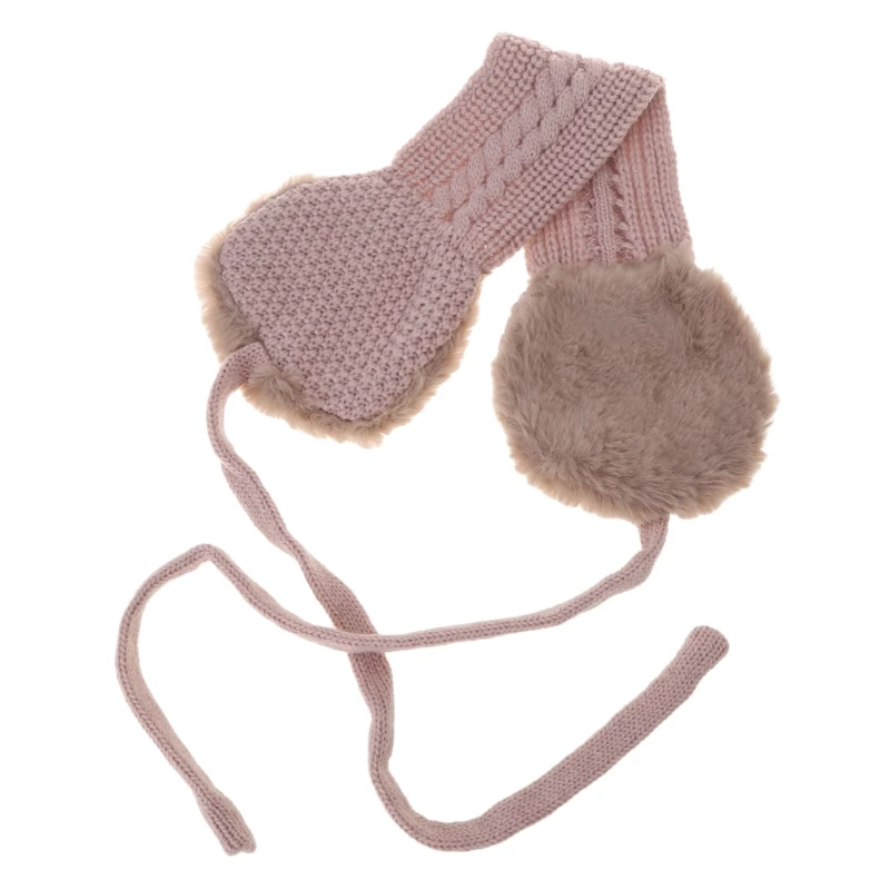 652F Winter Kids Ear Muff Children Ear Warmers Kid Knitted Earmuff Soft Girls Earmuffs for Cold Weather