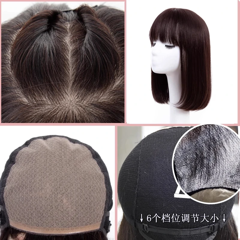 실크 베이스 가발 100% 유럽산 버진 생모 스트레이트 가발 유럽산 버진 헤어 실크 탑 180% 밀도 평균 캡 PU 커버