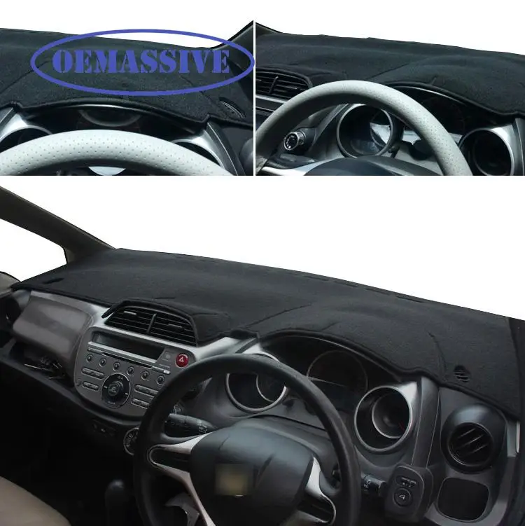Dashboard cover OEMASSIVE FIT FOR 2009-2013 HONDA JAZZ FIT dashboard cover dash mat pad sun shade dash board cover carpet RHD 2010 2011 2012