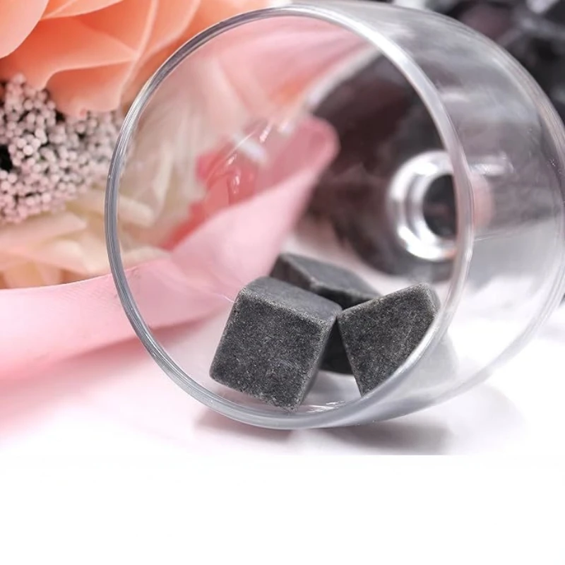 Natural Granite Whiskey Stones Sipping Ice Cube Whisky Stone Wine Rocks Cooler Wedding Gift Favor Christmas Bar Accessories