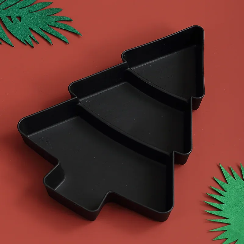 Christmas Tree Fruit Bowl Home Snack Plate Plastic Candy Dish Melon Seeds Dried Fruit Box Lazy Snack Box